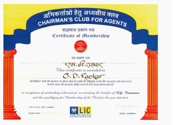 Chairman Club For Agents