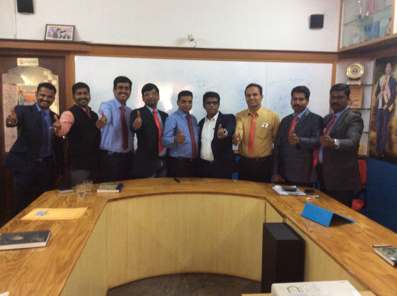 Felicitation Mr Sasikumar at this office.