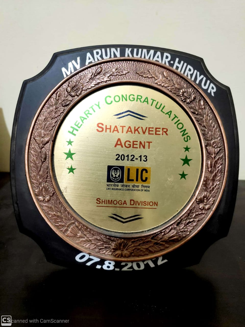 LIC Agent ShatakaVeer Agent 2012-13