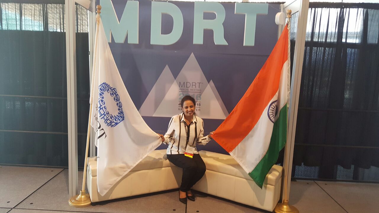 Great Honour to hold MDRT & INDIA Flag