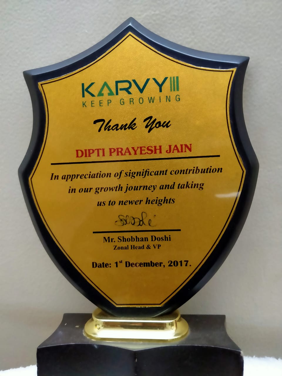 Dipti Jain-DEC,2017 KARVY