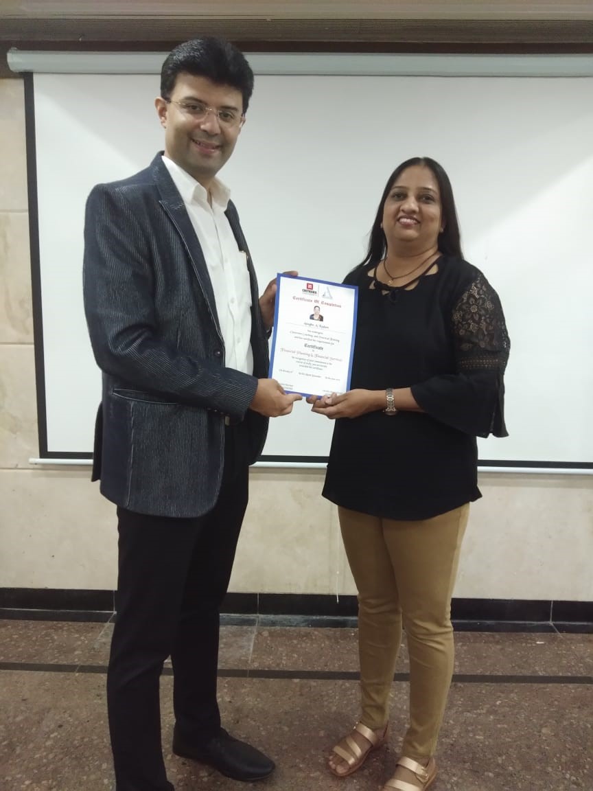 Completion of CFP Awarded by CA Dr. Aman Chug