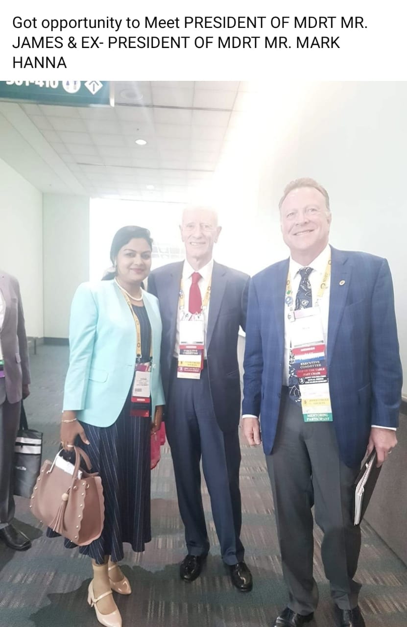 A Moment with President of MDRT Mr. James and Ex-president Mr. Mark Hanna