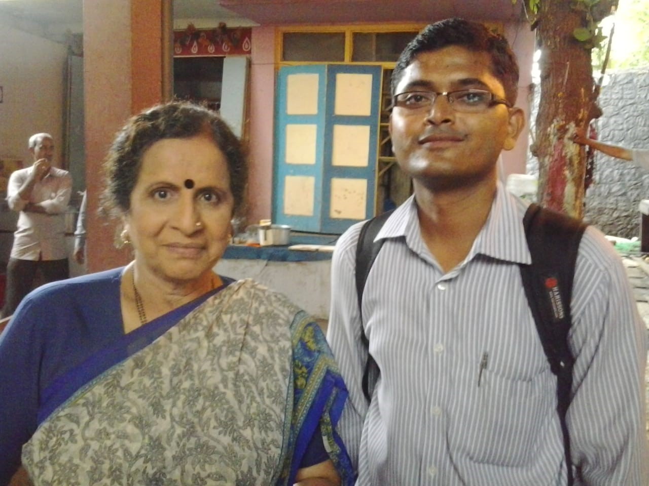 With Marathi Film Actress Usha Nadkarni Mam