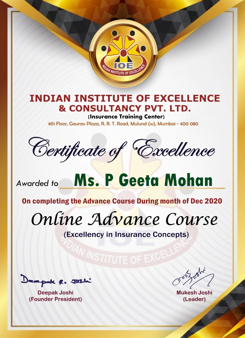 Certificates of Completing Online Course