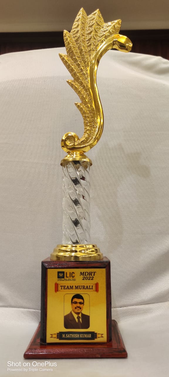 3 RD MDRT AWARD FROM TEAM MURALI
