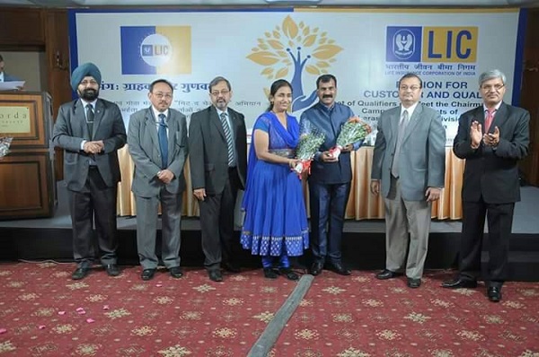 Honoring by the Hands of Chairman of LIC of India Mr S K Roy at Goa Convention