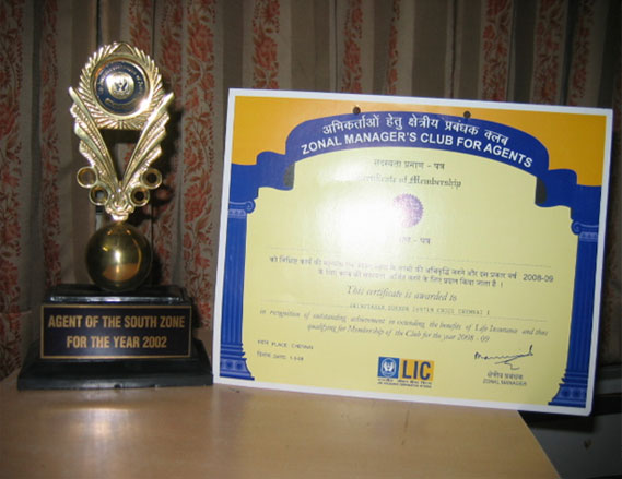 Agent of The Year 2002 In Lic Of India