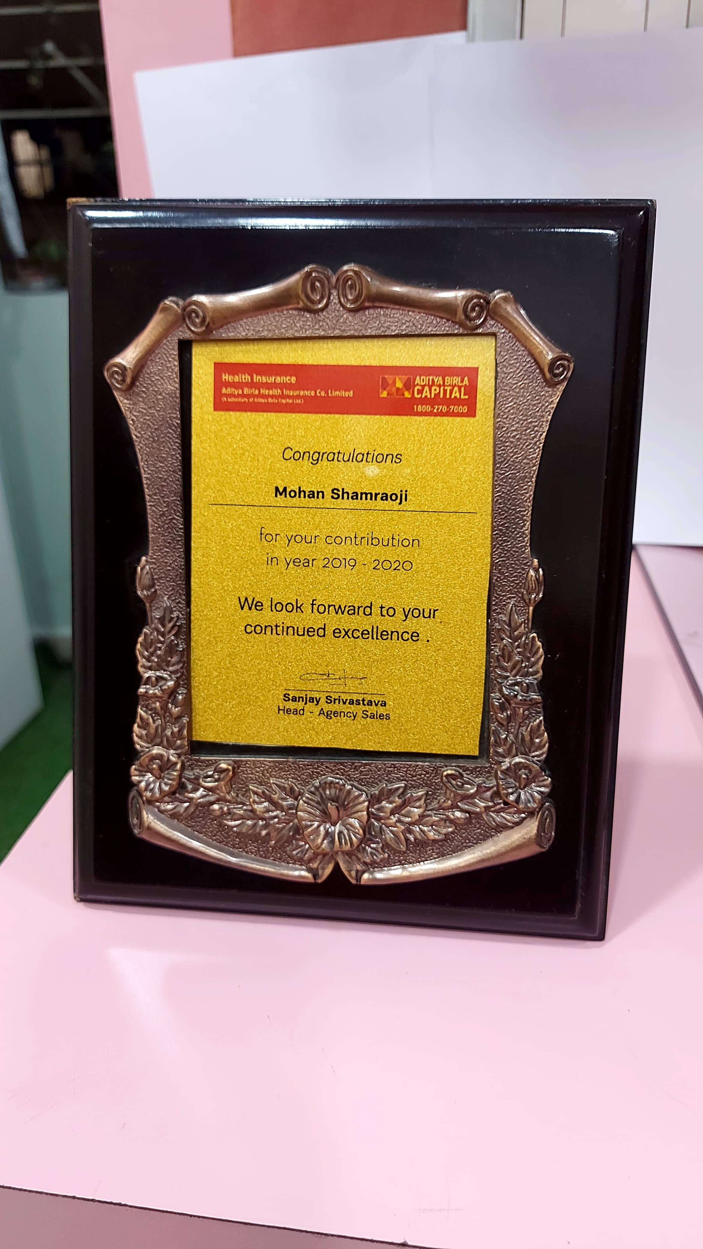 Trophy For Health Insurance