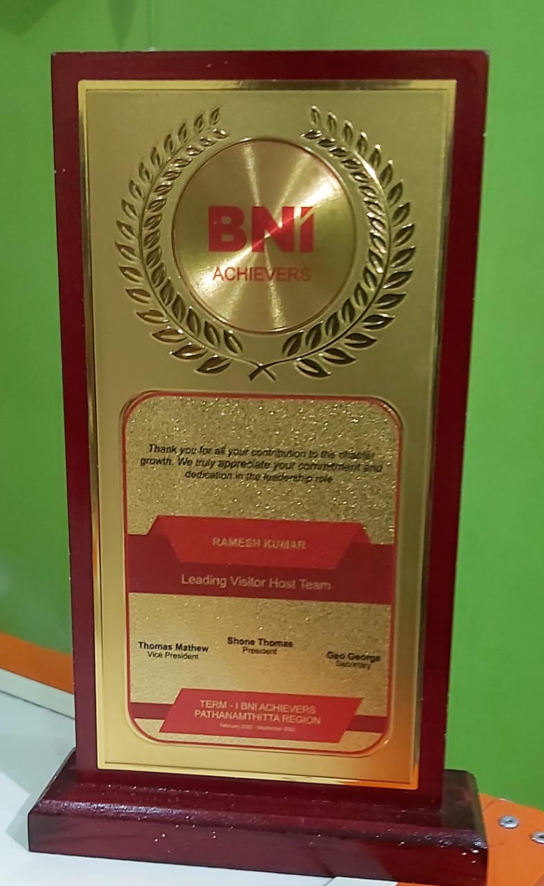 Awarded for Best Performance TEAM BNI ACHIEVERS