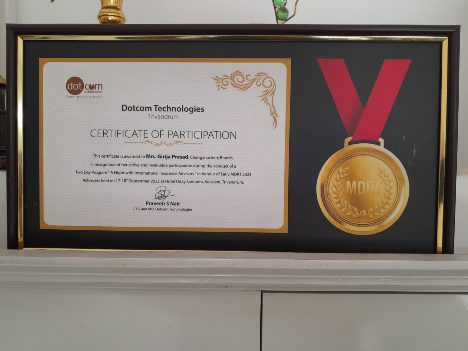 Certificate Of Appreciation Dotcom Techologies