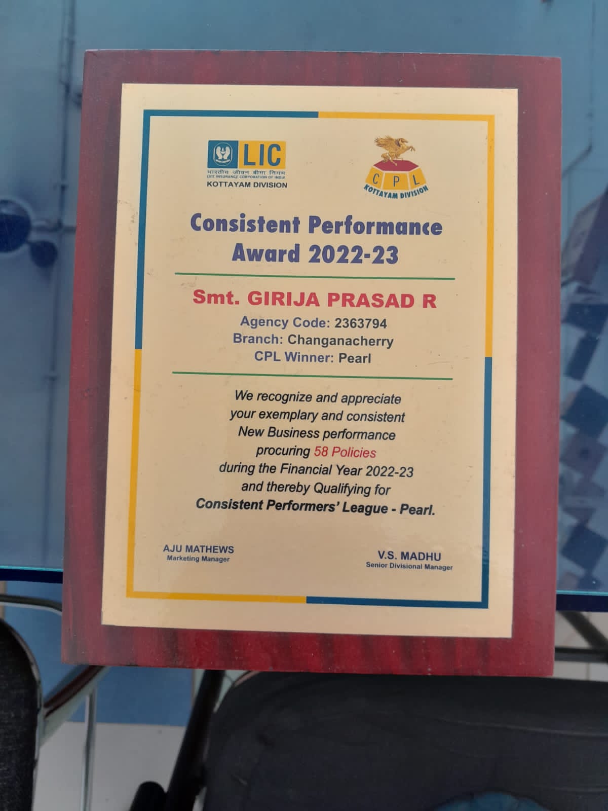 Consistent Performance Award 2022-23