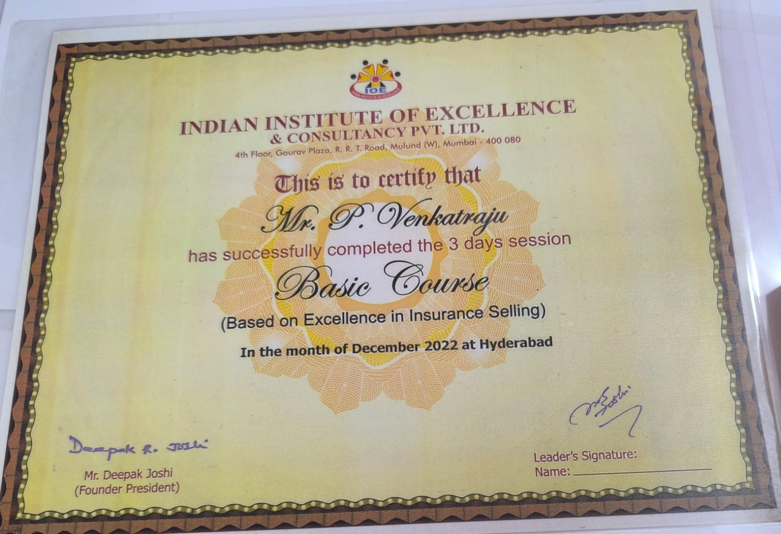 Successfully Completed the 3 Days Session