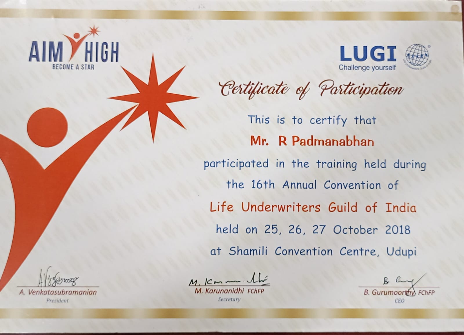 Certificate Of Participation