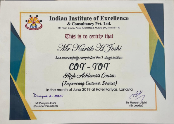 Certificate Of Appreciation