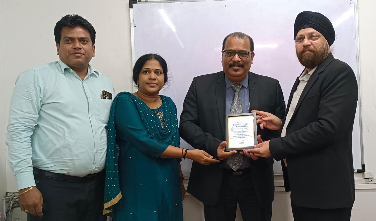 On 16.05.2024 ..Received a Certificate of Appreciation from Mr. Malhotra, Zonal Manager, Branch Manager and Sales Manager for qualifying as a Diamond Advisor and being in the top ten in Star Health Navi Mumbai from 1st April to 15th May 2024..