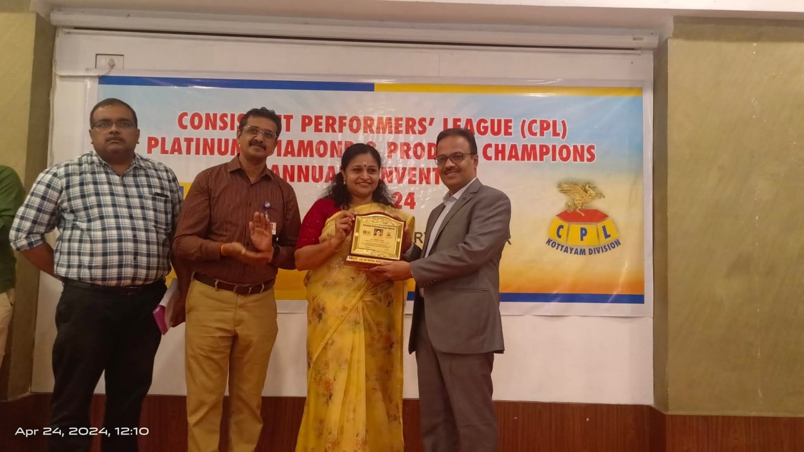 Honored for Best Performance