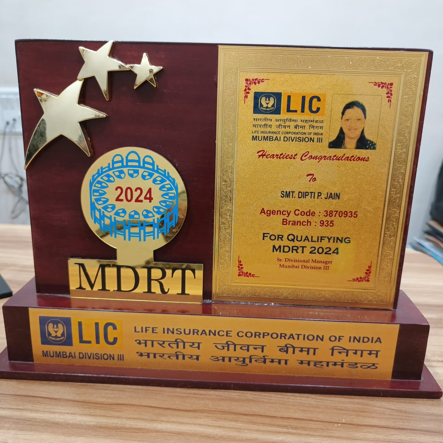 CLIA AGENT -DIPTI JAIN MDRT 2024