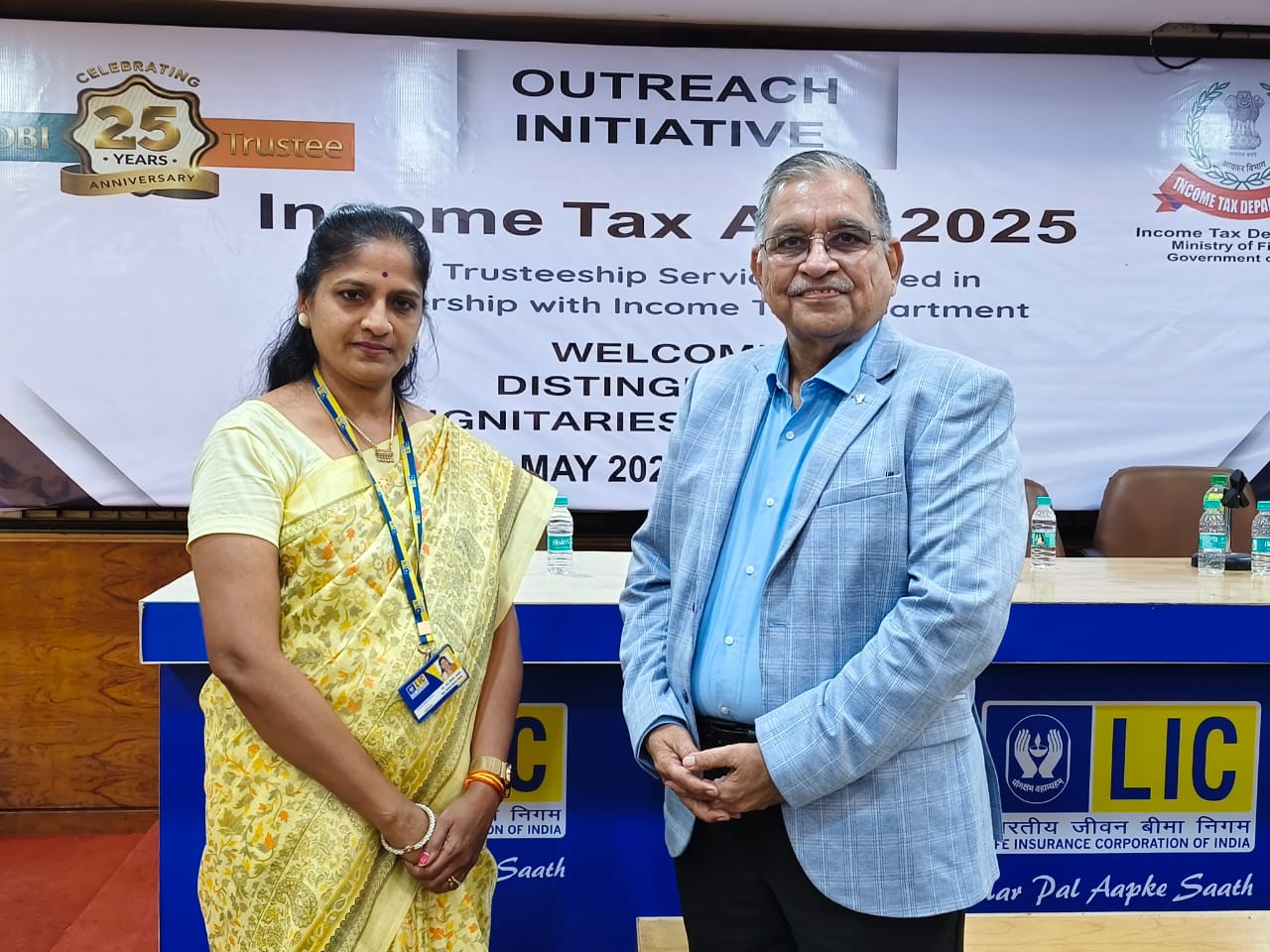 With Divisional Manager of LIC of India Mrs Nanda Wakle