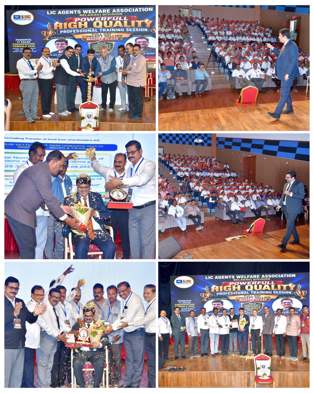 RANJAN NAGARKATTE & SUDHEENDRA ADIGA CONDUCTED FULL DAY CONCEPT SELLING MASTERCLASS ORGANISED BY LIC AGENTS WELFARE ASSOCIATION BELGAUM DIVISION@ BELGAUM.
