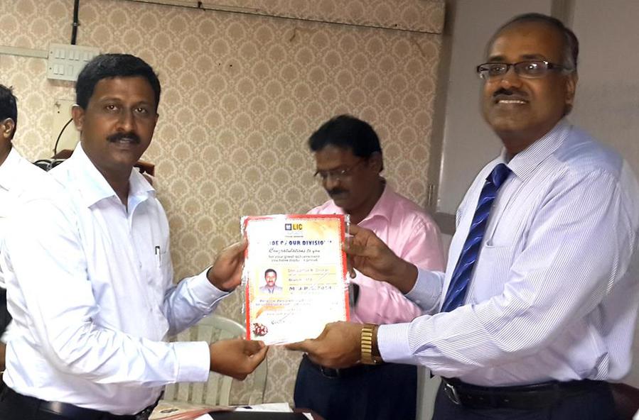 Pride of Division certificate by SDM Ravi Kumar