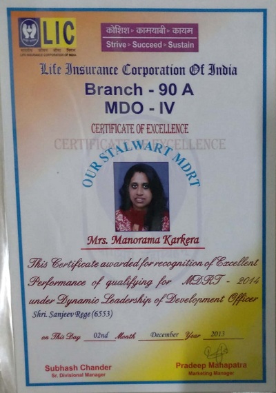 Certificate Of Best Performance