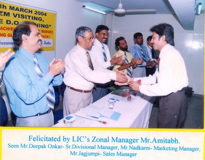 Felicitated by LIC Z.M. Mr. Amitabh