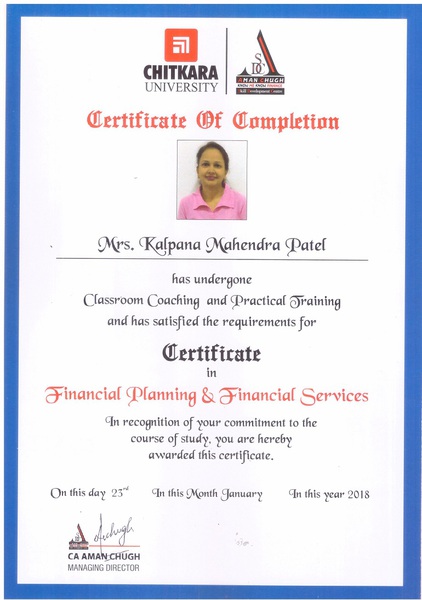 CFP CERTIFICATE