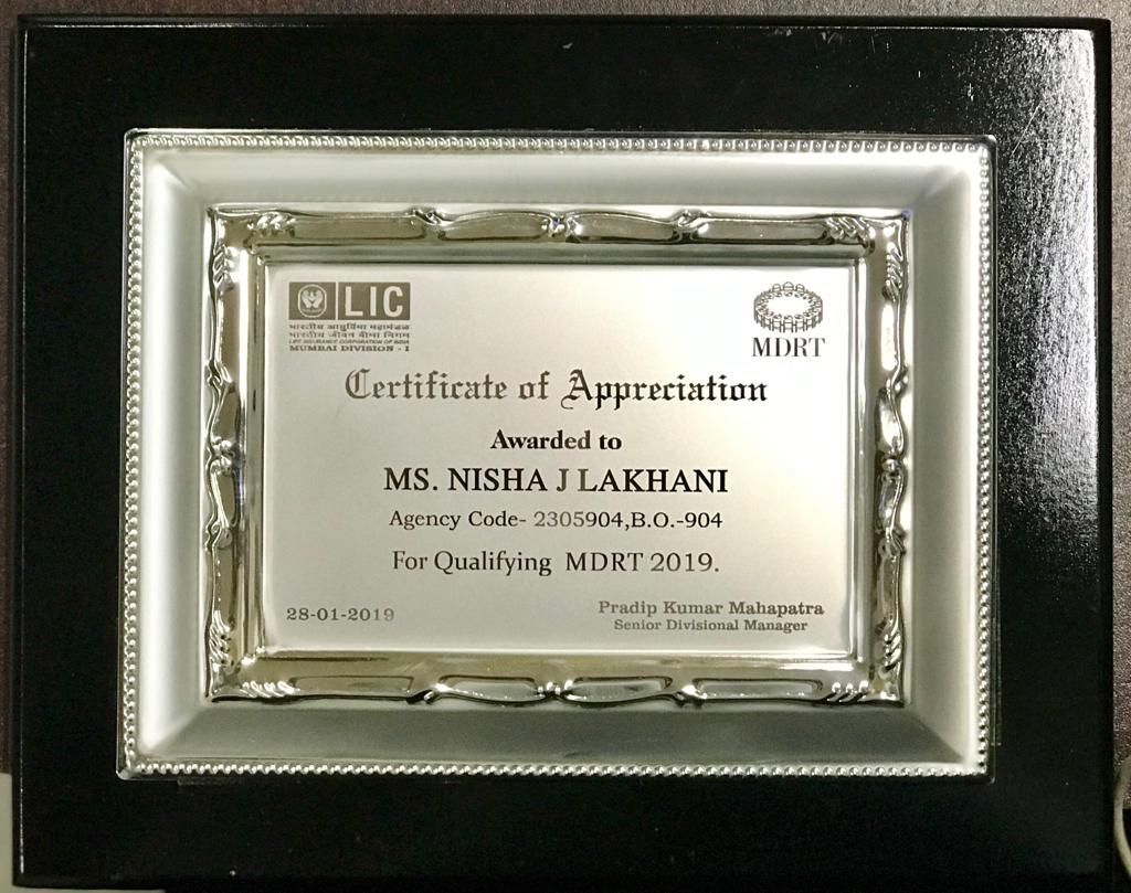 Certificate of Appreciation