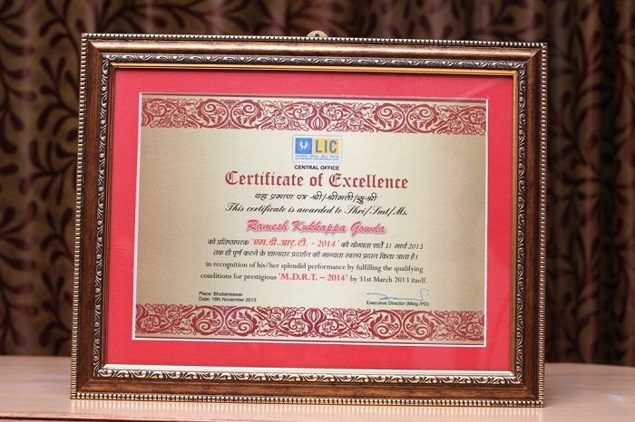Certificate of Excellence
