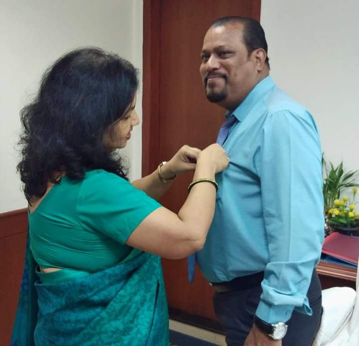 Felicitated by the Senior Divisional manager Mrs.  Meeta Khaire