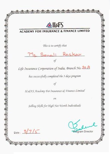 AIL & FS Certificate